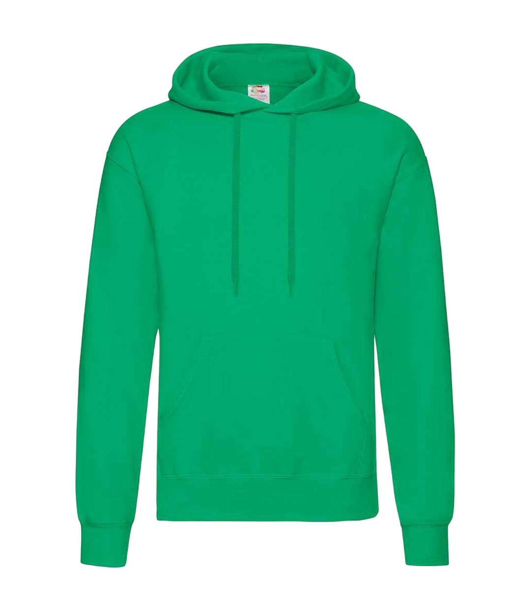 Unisex adults classic hooded sweatshirt kelly green Fruit of the Loom-1