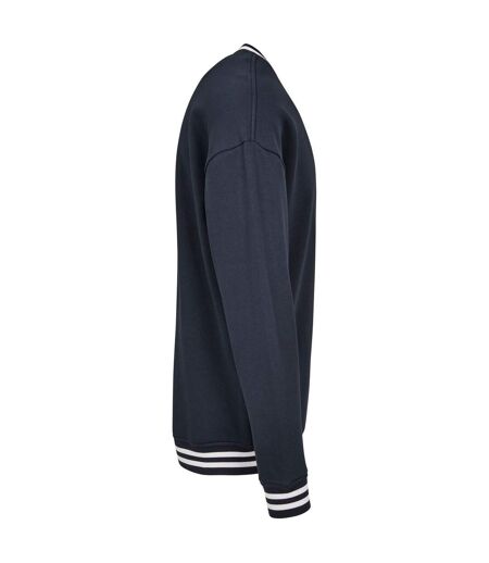 Sweat College Adulte Bleu Marine Blanc Build Your Brand