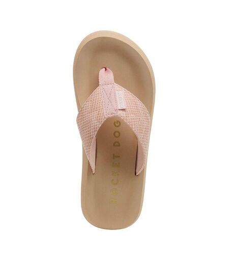 Womens/ladies Adios Super Light Flip Flops Pink Rocket Dog