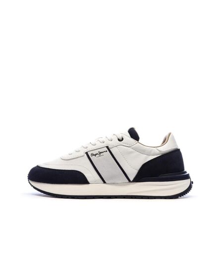 Baskets blanches/noires homme pepe jeans buster