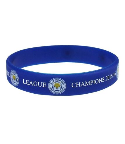 Leicester City FC Official Champions Silicone Wristband (Blue) (One Size) - UTTA1376
