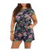 Combishort Motif/style Floral Femme Blanc Brave Soul-2