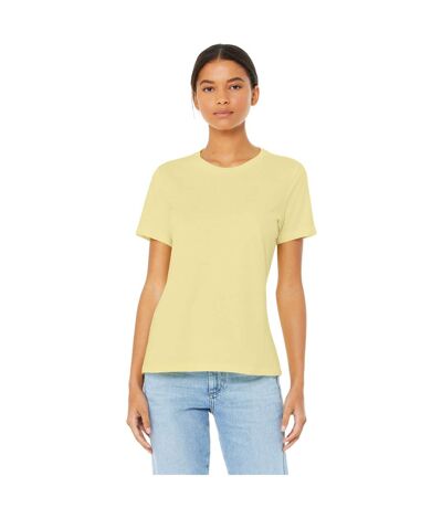 T-shirt Femme Jaune Pâle Bella + Canvas