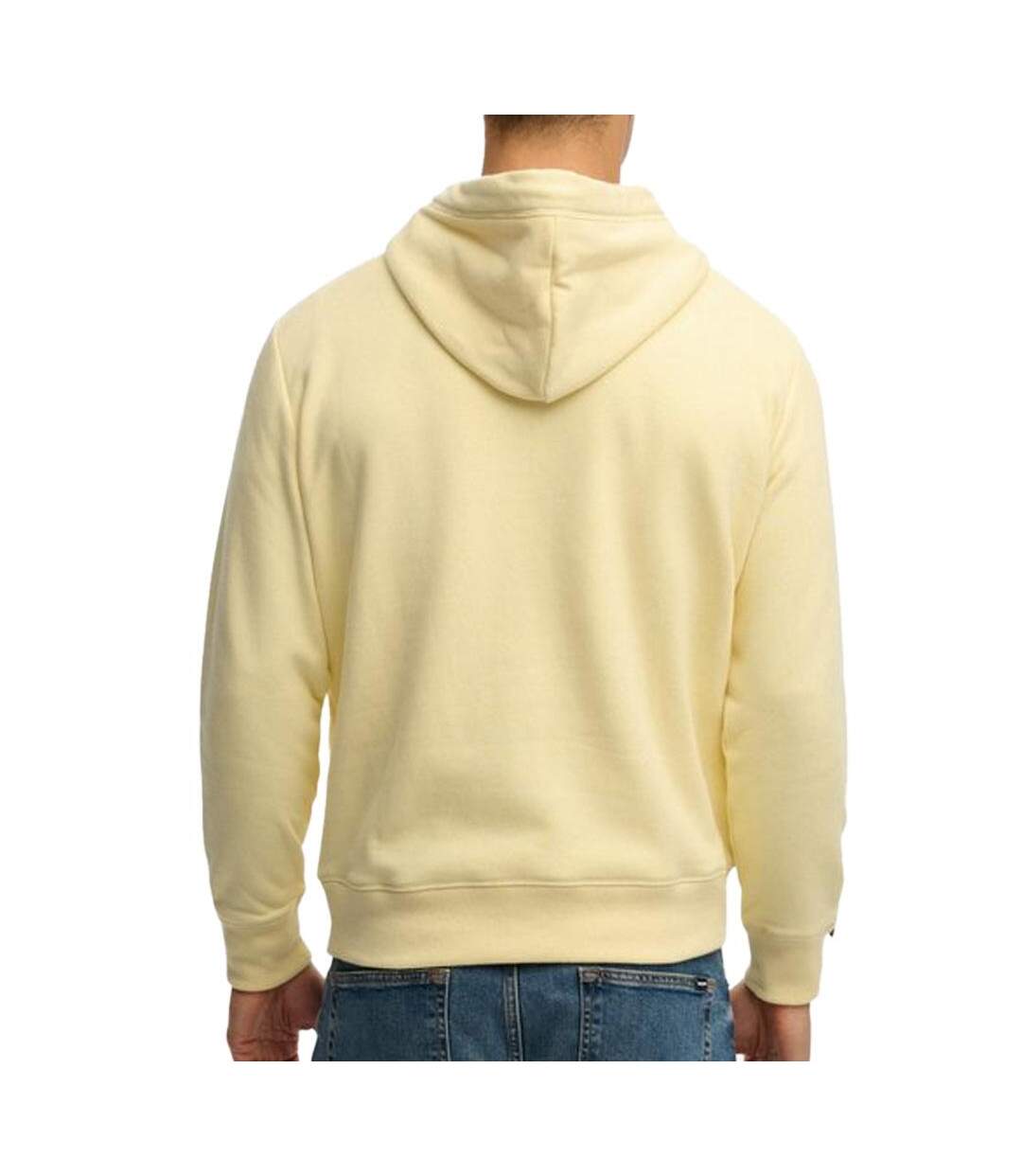 Sweat jaune homme superdry essential logo-2