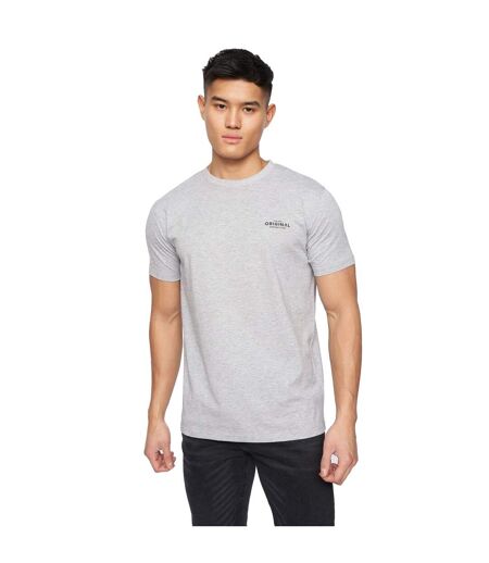 T-shirts Shivron Homme Noir Blanc Gris Chiné Bleu Crosshatch
