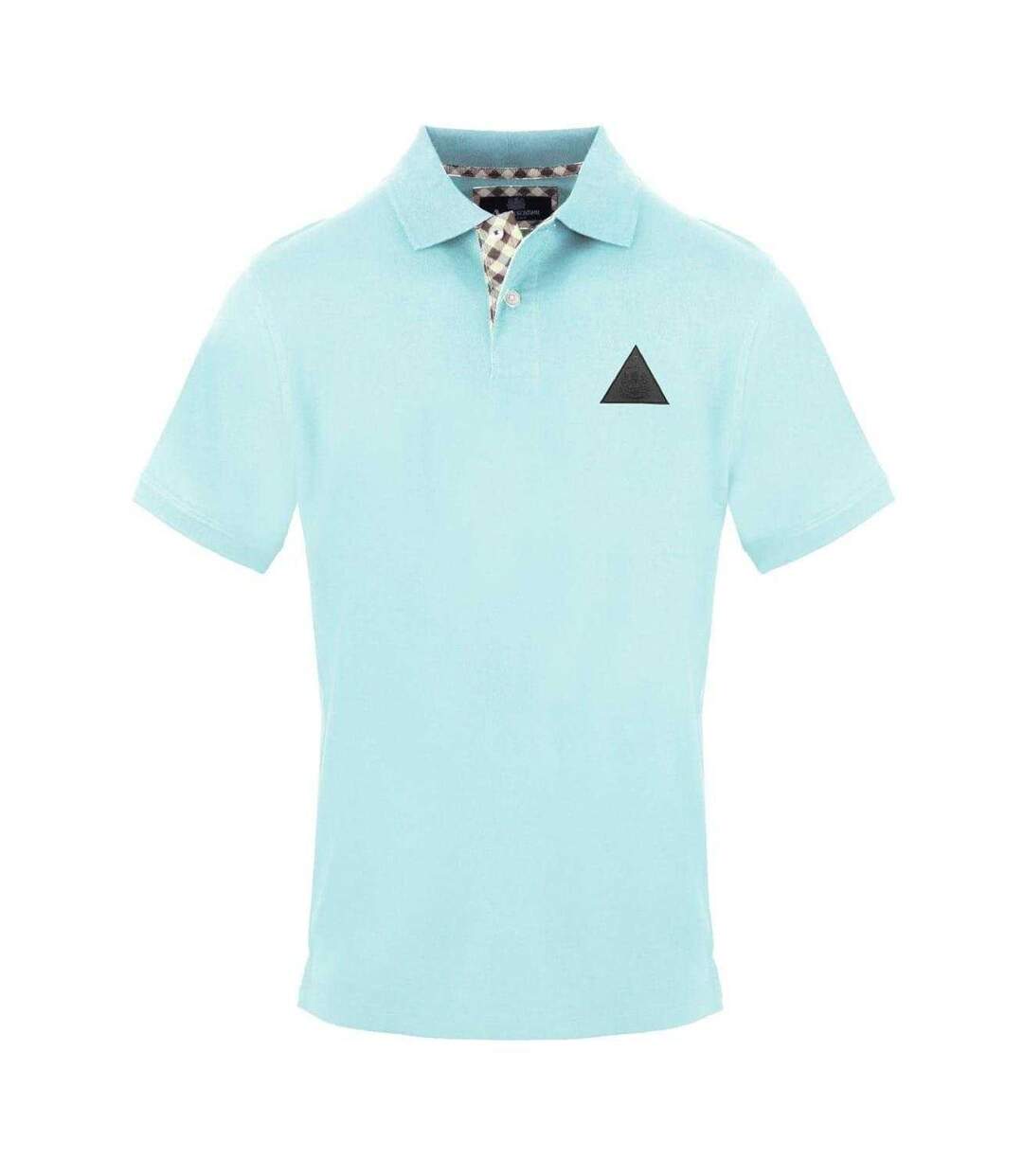 Mens Triangle Logo Polo Shirt Skyblue Washed Aquascutum-1