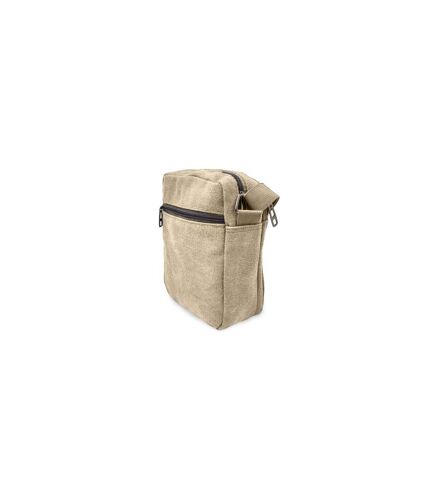 Sacoche bandoulière pour homme avec poignée - Sacoche homme plusieurs poches - Beige