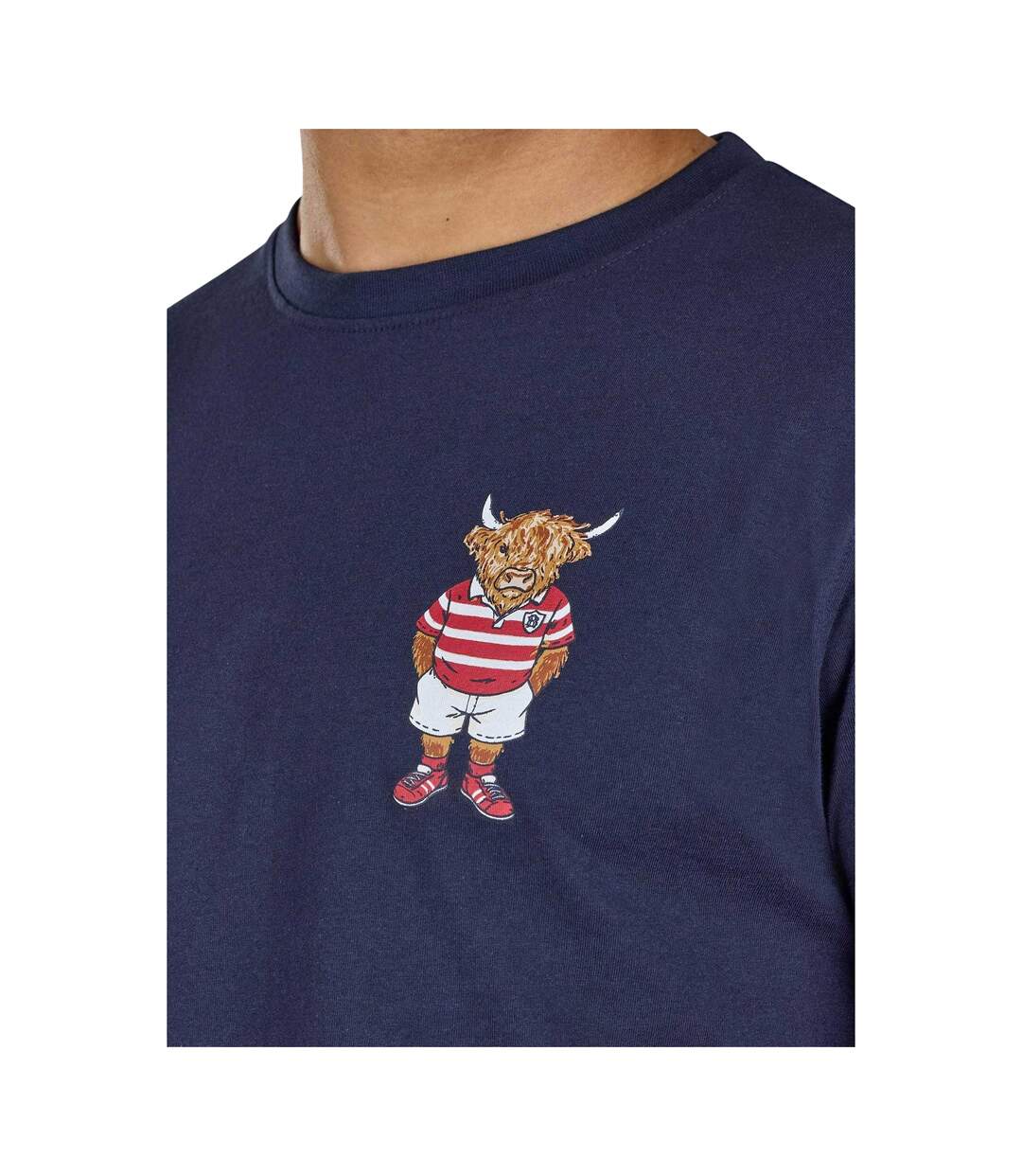 T-shirt Bully Boy Homme Bleu Marine Raging Bull-4