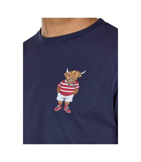 T-shirt Bully Boy Homme Bleu Marine Raging Bull