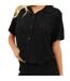 Womens/ladies Collared Loungewear Set Black Brave Soul-4