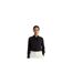 Womens/ladies Tie Neck Long-sleeved Blouse Black Boss-1