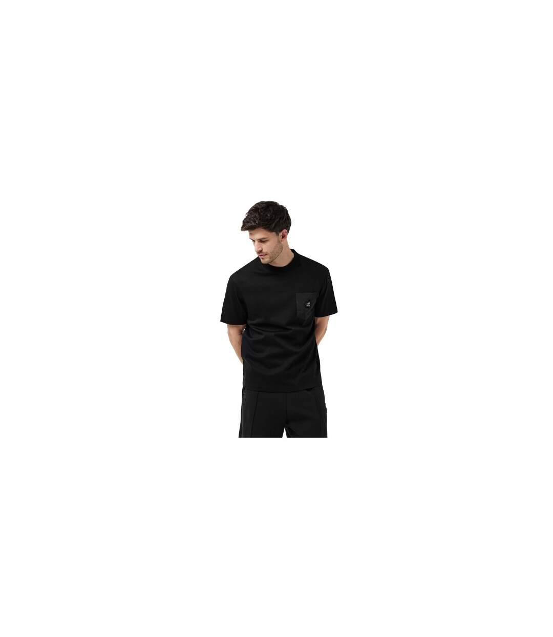 Mens Logo Regular T-shirt Black Hugo-1