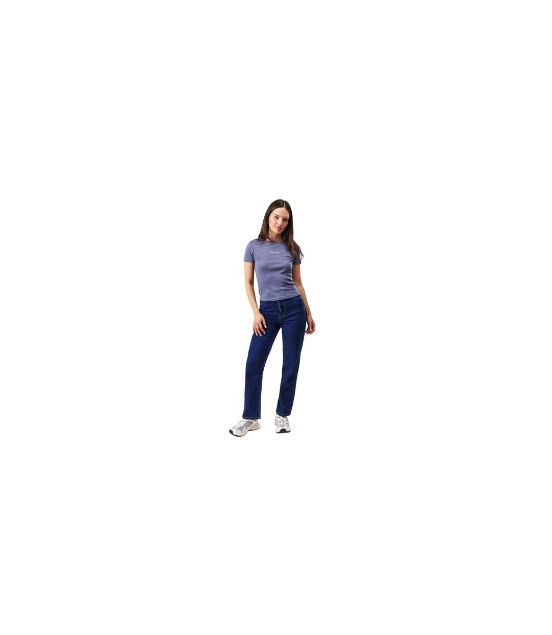 Womens/ladies Cotton T-shirt Dusky Blue Jack Wills-1