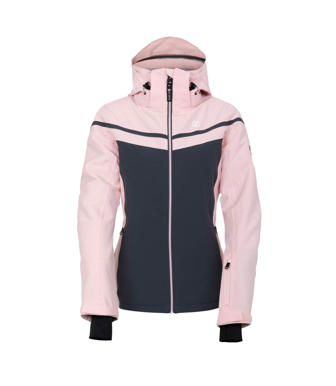 Blouson de ski flurry femme rose cristal / gris foncé Dare 2B