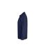 Unisex Adult Basic Chest Pocket Long-sleeved Polo Shirt Dark Navy Clique-4