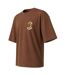 T-shirt Oversize Homme Du Nouveau Monde Marron Pretty Boy Ugly World-3
