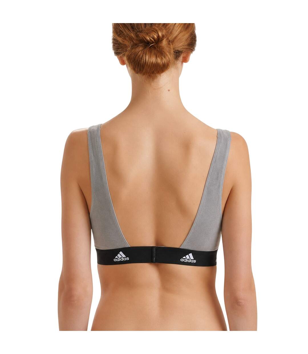 Brassière Femme Gris Chiné Adidas-2