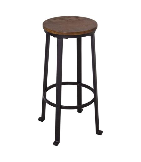 Tabouret de bar assise bois d'orme  75 cm