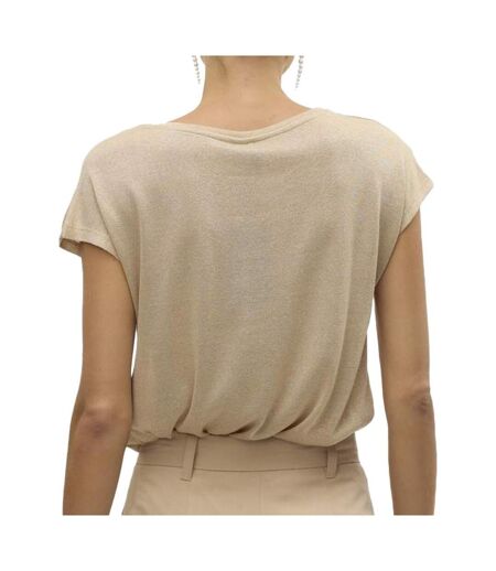 T-Shirt beige femme vero moda sarah