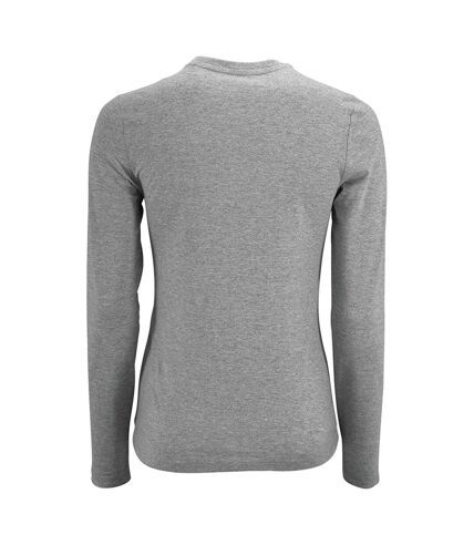 SOLS Womens/Ladies Imperial Long Sleeve T-Shirt (Grey Marl) - UTPC2906