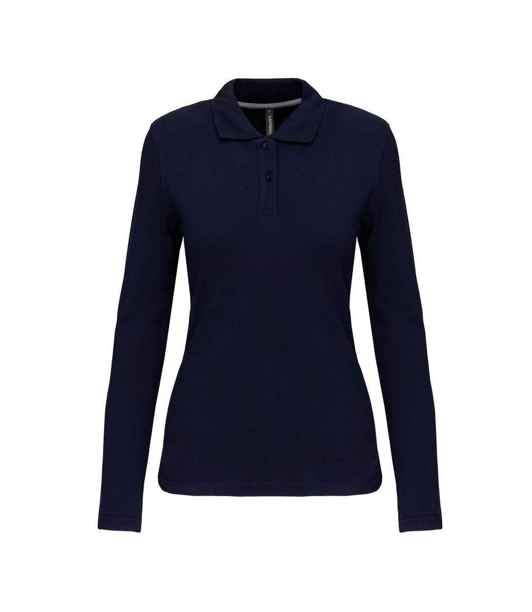 Polo manches longues - Femme - K244 - bleu marine