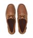 Mens Leather Stitch Detail Boat Shoes Tan Chatham-3