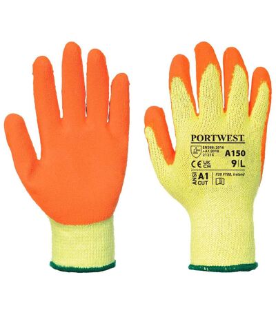 Unisex adult a150 classic grip gloves m orange Portwest