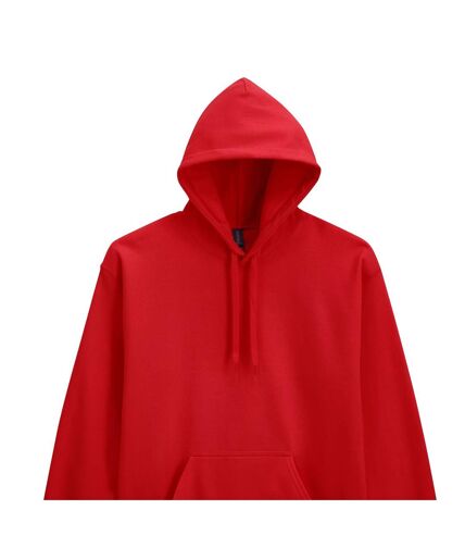 Sweat à capuche homme rouge Gildan