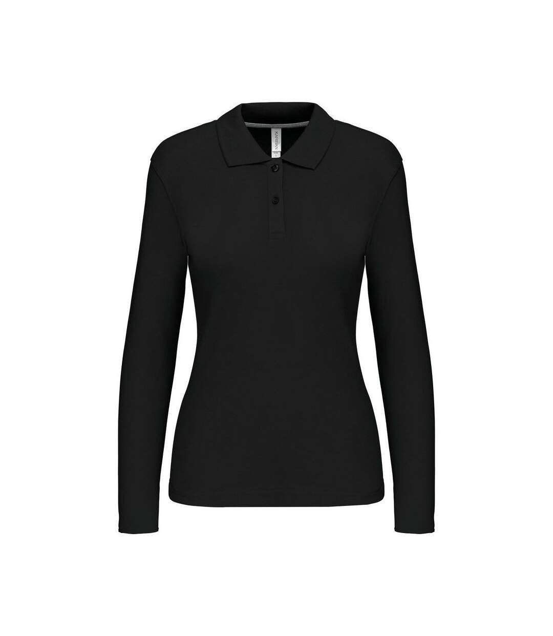 Polo manches longues - Femme - K244 - noir