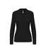 Polo manches longues - Femme - K244 - noir