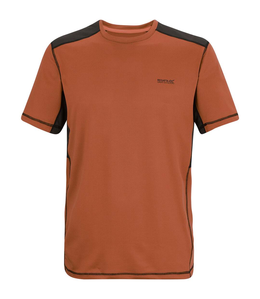 Mens Virda T-shirt Brick Black Regatta-1