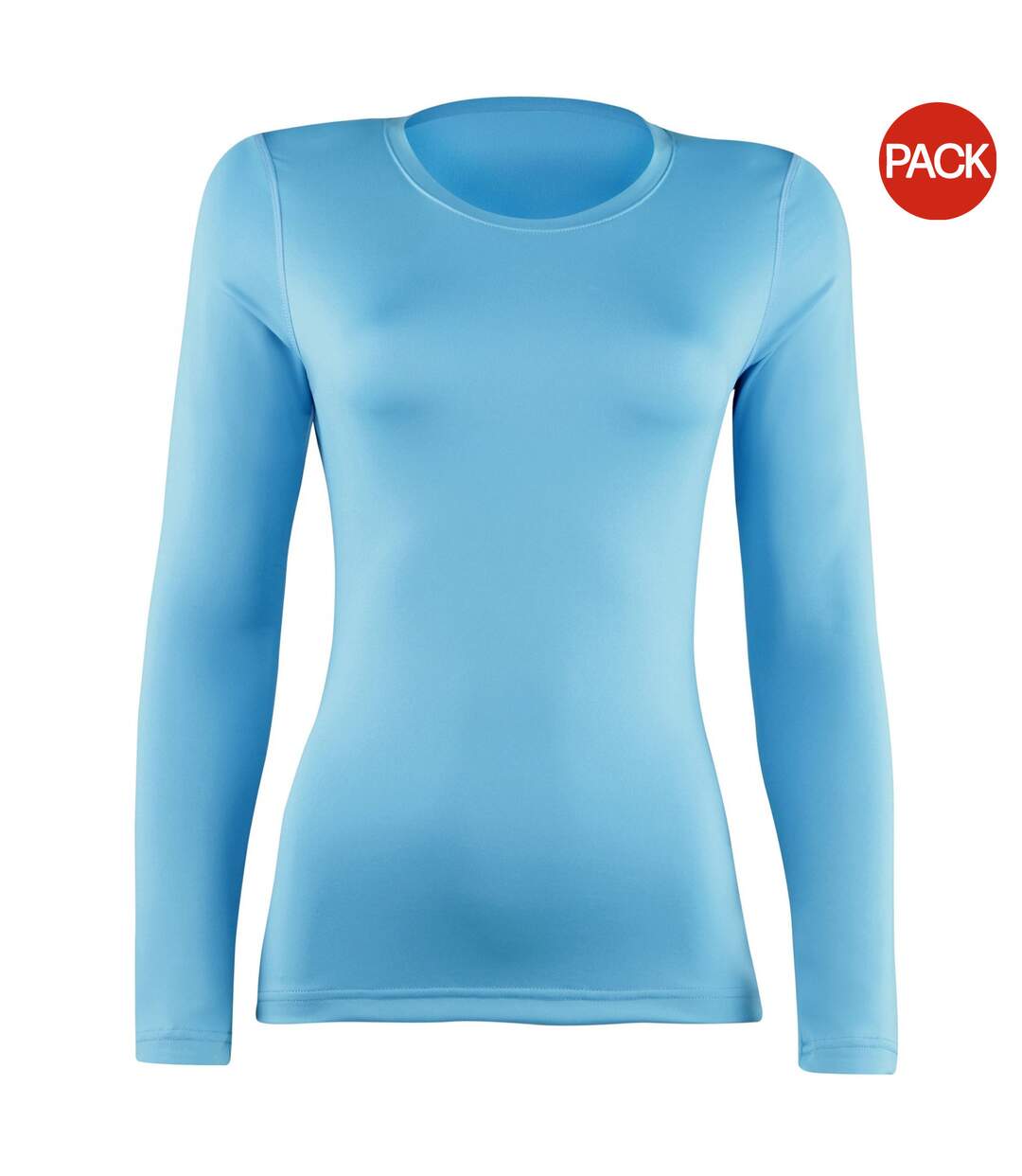 Lot de 2  t-shirts à manches longues femme bleu clair Rhino-1