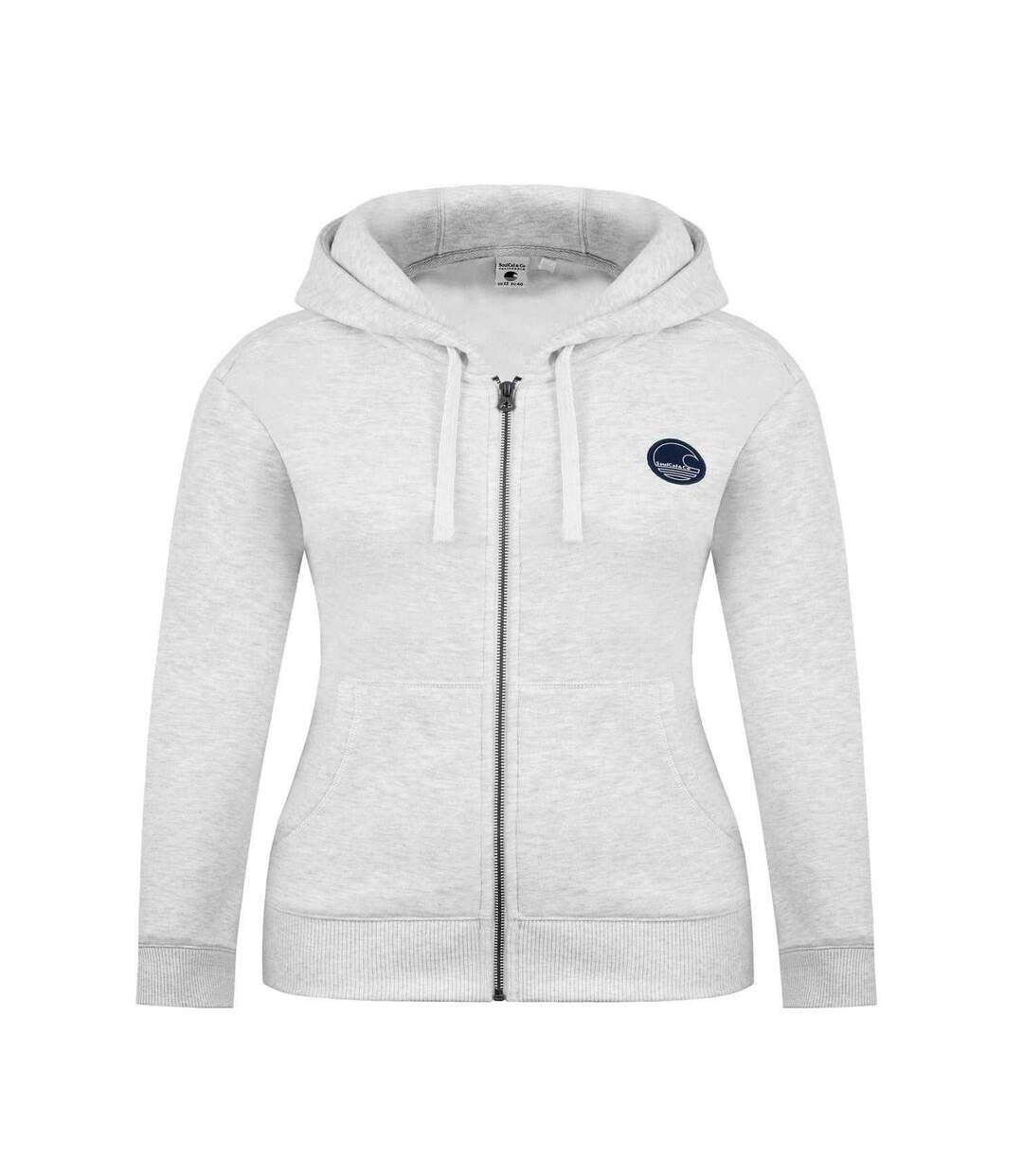 Veste À Capuche Femme Blanc Cassé Chiné Signature-2