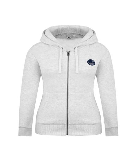 Veste À Capuche Femme Blanc Cassé Chiné Signature