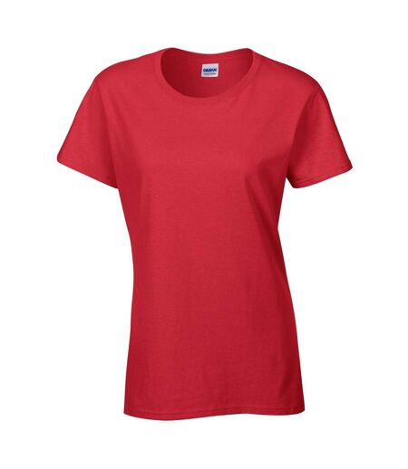 T-shirt À Manches Courtes Coupe Féminine Femme Rouge Gildan