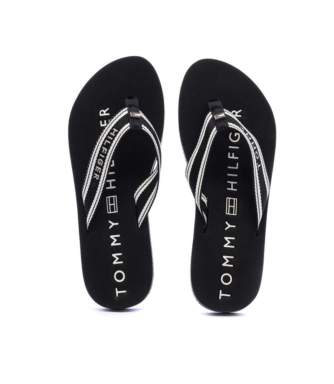 Tongs noir femme tommy hilfiger webbing summer-2