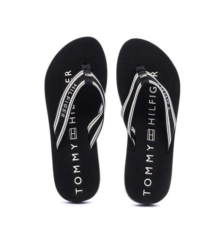Tongs noir femme tommy hilfiger webbing summer