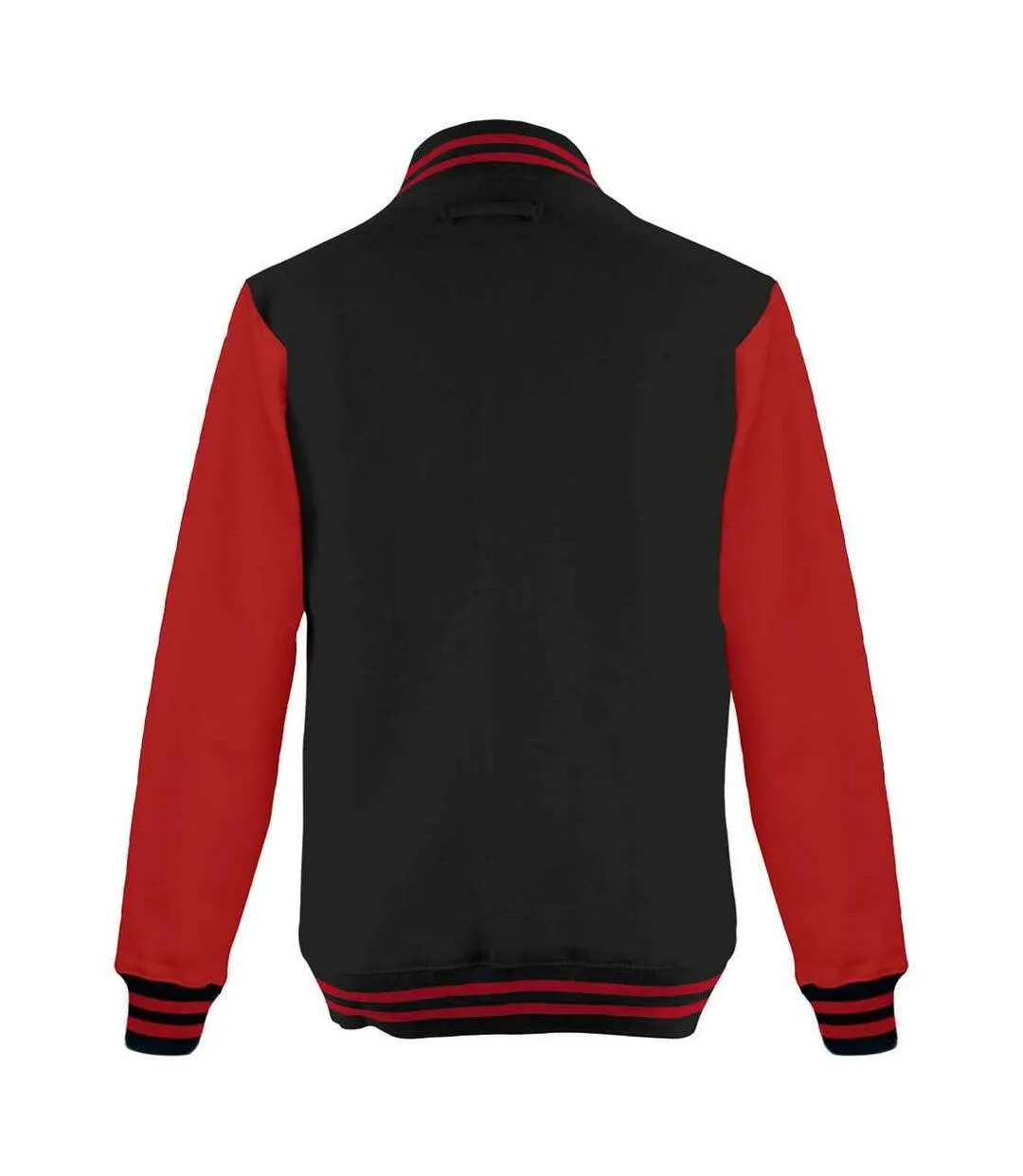 Blouson D'université Adulte Noir Vif Rouge Feu Awdis-2