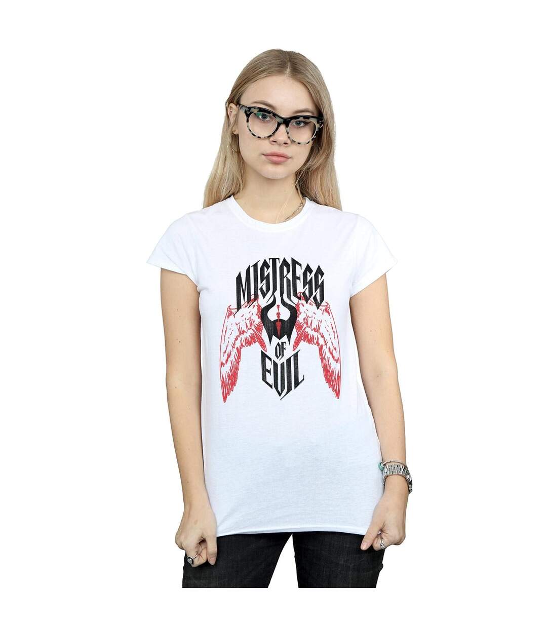 Disney T-shirt en coton Femmes/Dames Maleficent Mistress Of Evil Wings (Blanc) - UTBI30660-2