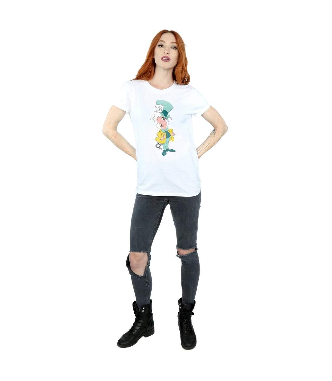Disney - T-shirt ALICE IN WONDERLAND MAD HATTER CLASSIC - Femme (Blanc) - UTBI8414-4