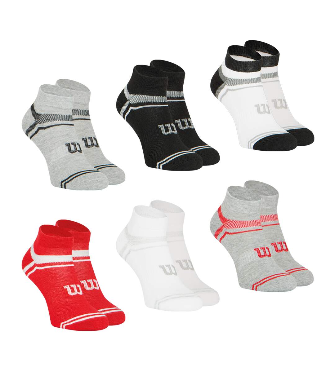 Lot de 6 paires de chaussettes basses homme Sport Wilson-2