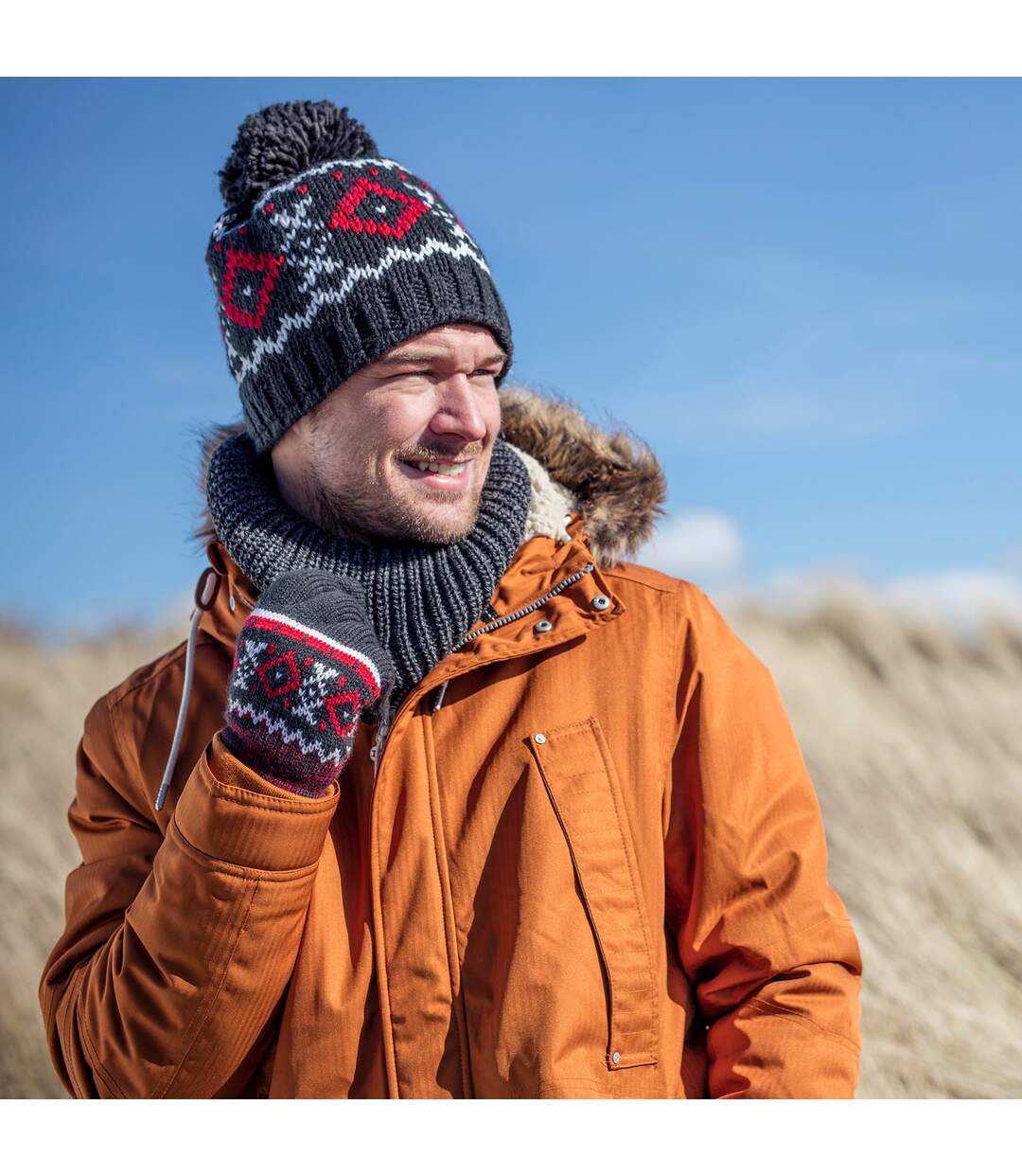 Mens Winter Warm Soft Fleece Lined Thermal Gloves-5