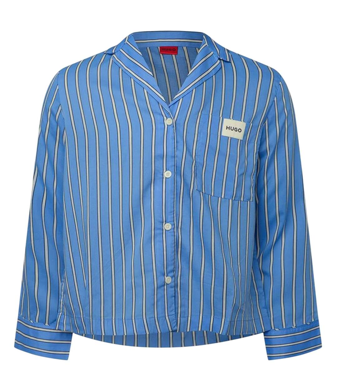 Haut De Pyjama Motif/style Logo Femme Bleu Hugo-1