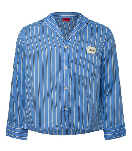 Haut De Pyjama Motif/style Logo Femme Bleu Hugo