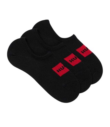 Lot De 3  Socquettes Discrètes Motif/style Logo Homme Noir Hugo