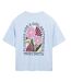 T-Shirt bleu femme teddy smith flowa-2