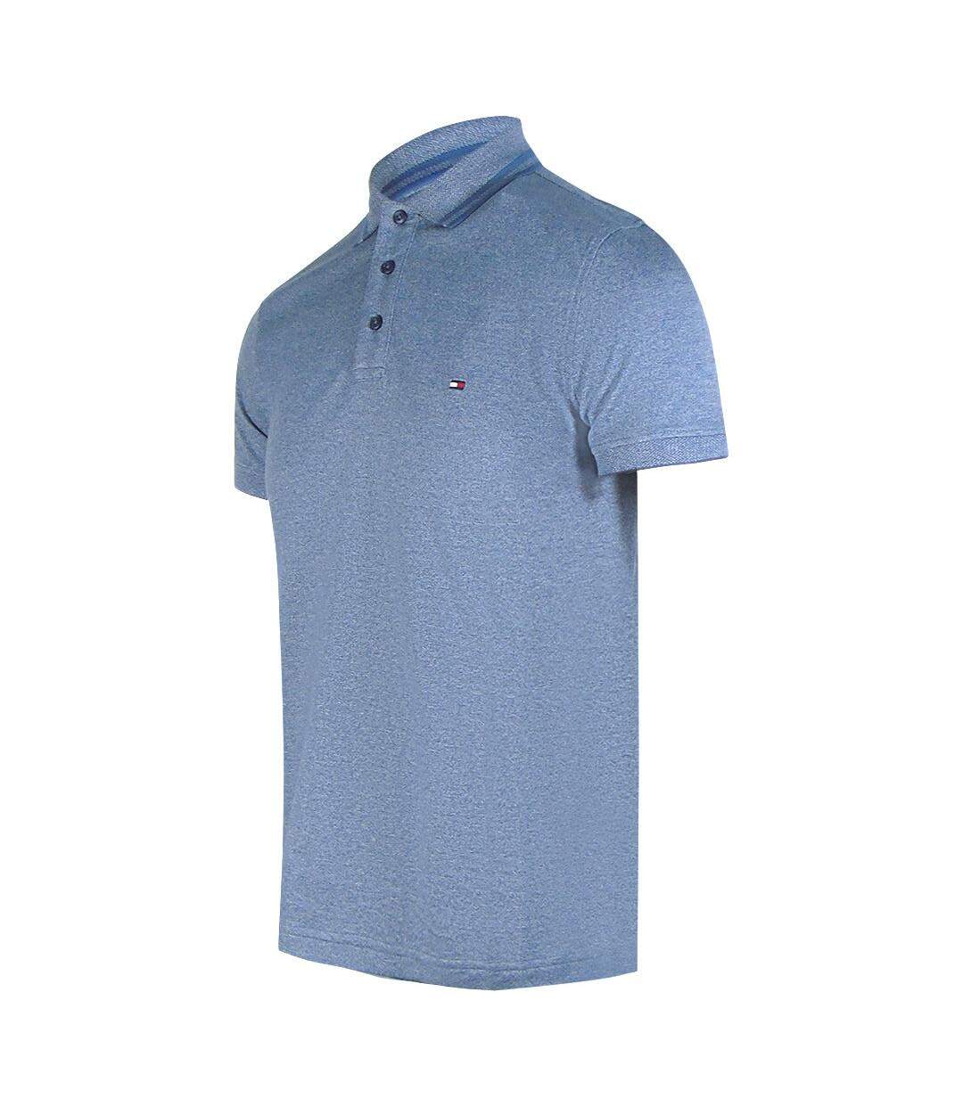 Mens Faded Polo Shirt Indigo Tommy Hilfiger-3