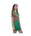 Tunique femme manches courtes - Top  imprimée de couleur vert