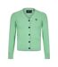 Mens Embroidered Logo Regular Cardigan Pale Teal Lyle & Scott-2