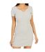 Womens/ladies Ribbed Notch Neck Mini Dress Grey Marl Brave Soul-2